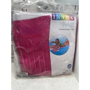 INTEX MAT The Wet Inflatable Pool Float  72” X 27” in Transparent Pink NEW